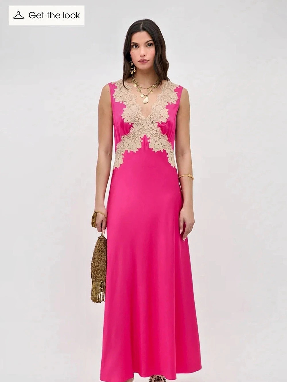 Rixo Lysandra Satin Maxi Dress